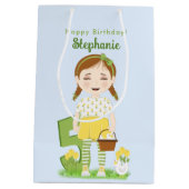 Tulip Birthday Medium Cadeauzakje (Achterkant)