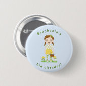 Tulip Birthday Ronde Button 5,7 Cm (Voorkant /achterkant)