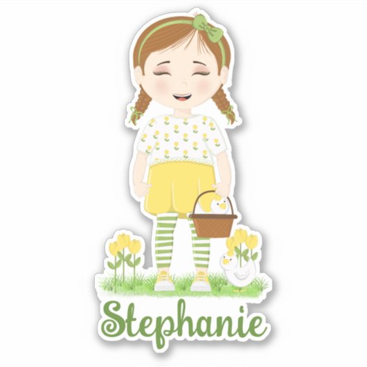 Tulip Birthday Sticker (Voorkant)