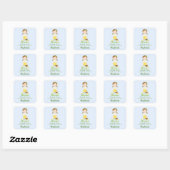 Tulip Birthday Vierkante Sticker (Vel)