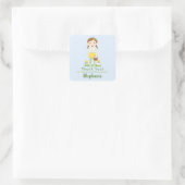 Tulip Birthday Vierkante Sticker (Tas)