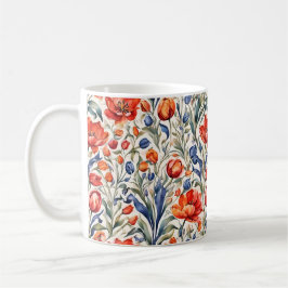 Tulip Bloomers WC Patroon Ontwerp Koffiemok