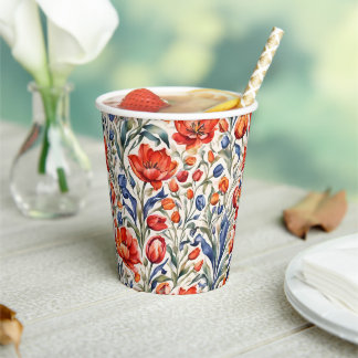 Tulip Bloomers WC Patroon Ontwerp Papieren Bekers