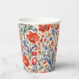 Tulip Bloomers WC Patroon Ontwerp Papieren Bekers
