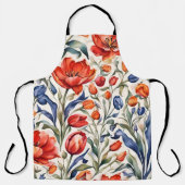 Tulip Bloomers WC Patroon Ontwerp Schort (Voorkant)