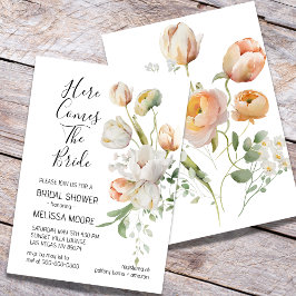 Tulip Blooms Bridal Shower Kaart