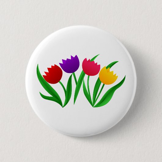 Tulip Blooms Ronde Button 5,7 Cm (Voorkant)