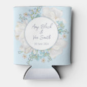 Tulip Blue Floral Wedding Blikjeskoeler (Voorkant)