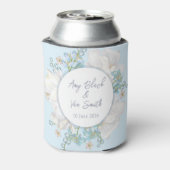 Tulip Blue Floral Wedding Blikjeskoeler (Blikje Achterkant)