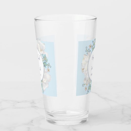 Tulip Blue Floral Wedding Glas (Links)