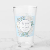 Tulip Blue Floral Wedding Glas (Voorkant)