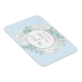 Tulip Blue Floral Wedding Magneet (Rechterzijde)