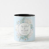 Tulip Blue Floral Wedding Mok (Midden)