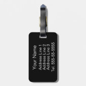 Tulip Botanische Chevron Stripes Pattern Bagagelabel (Achterkant verticaal)