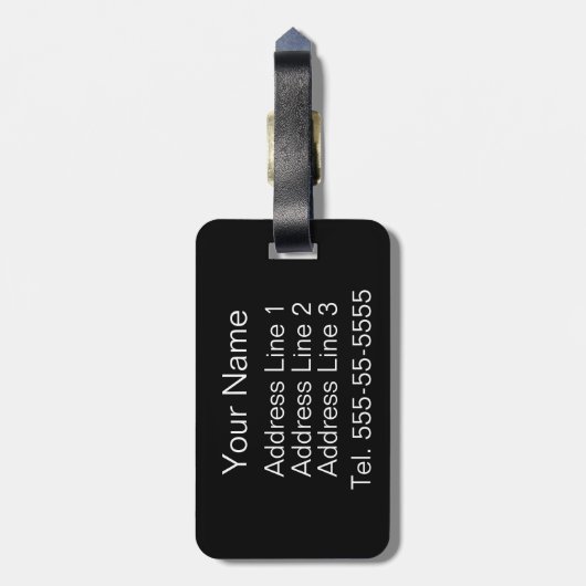 Tulip Botanische Chevron Stripes Pattern Bagagelabel (Achterkant verticaal)