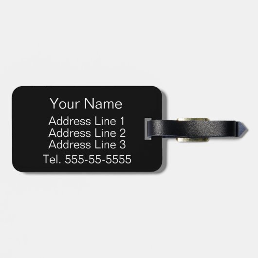 Tulip Botanische Chevron Stripes Pattern Bagagelabel (Achterkant horizontaal)