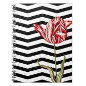 Tulip Botanische Chevron Stripes Pattern Notitieboek (Voorkant)