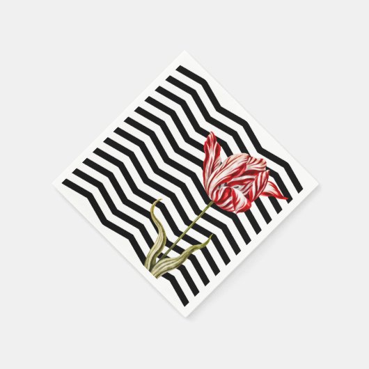 Tulip Botanische Chevron Stripes Pattern Servet (Hoek)