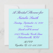 Tulip Bouquet Bridal Shower Kaart (Achterkant)