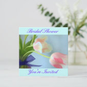 Tulip Bouquet Bridal Shower Kaart (Staand voorkant)