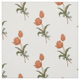 Tulip Bouquet Coral Peach Colored Tulips Stof