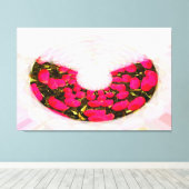 Tulip bouquet florale art canvas afdruk (Insitu (Houten vloer))