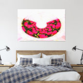 Tulip bouquet florale art canvas afdruk (Insitu (Slaapkamer))