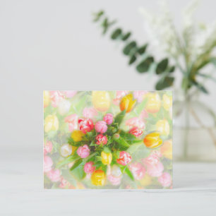 Tulip bouquet in  kijkhoek - bloemkunst briefkaart