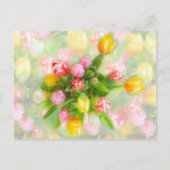 Tulip bouquet in  kijkhoek - bloemkunst briefkaart (Voorkant)