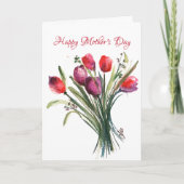 Tulip Bouquet Moederdag Kaart (Voorkant)