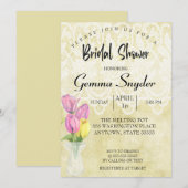 TULIP Bridal Shower-uitnodiging, Tulips-bruiloft Kaart (Voorkant / Achterkant)