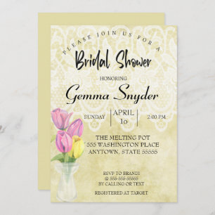 TULIP Bridal Shower-uitnodiging, Tulips-bruiloft Kaart