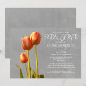 Tulip Bridal Shower-uitnodigingen Kaart (Voorkant / Achterkant)