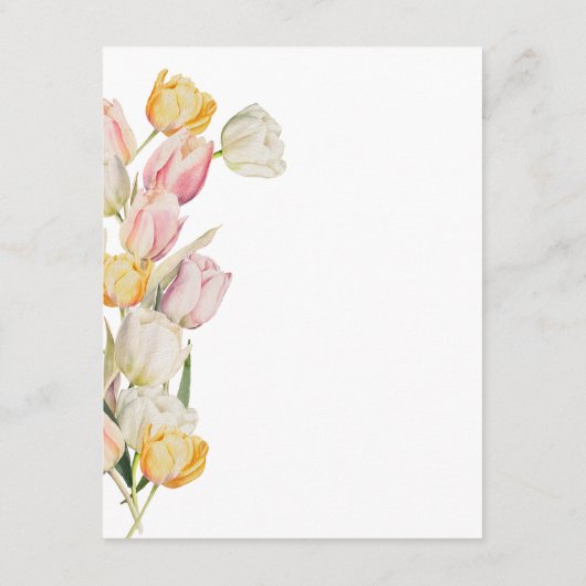 Tulip bruiloft behuizing Kaarten (Achterkant)