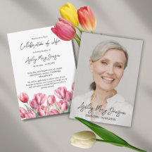 Tulip Celebration of Life Photo Funeral