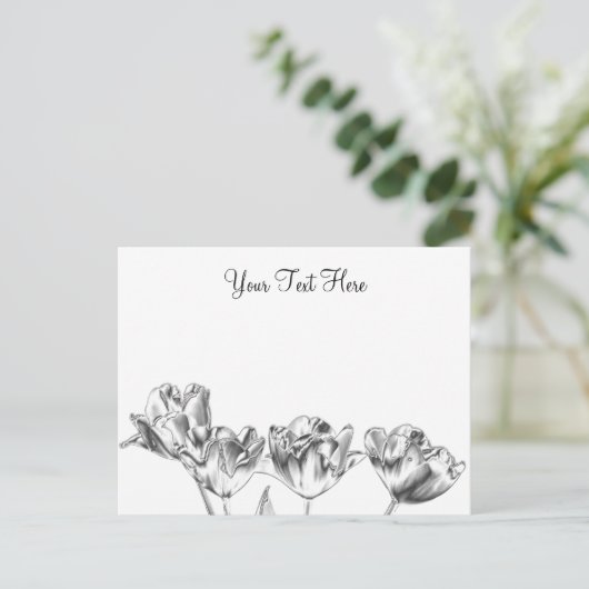 Tulip Chrome Briefkaart 2 (Staand voorkant)