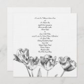 Tulip Chrome Wedding Invitation Kaart (Voorkant / Achterkant)