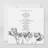 Tulip Chrome Wedding Invitation Kaart (Voorkant)
