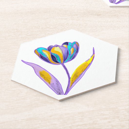 Tulip Coaster Kartonnen Onderzetters (Schuin)