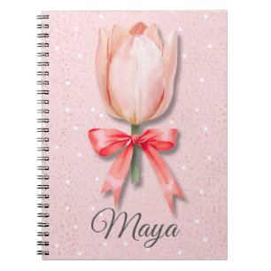 Tulip Coquette Notitieboek Naam Pastelkleurig Da