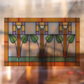 Tulip Craftsman Mission Glas in lood Raamsticker (Vel 2)