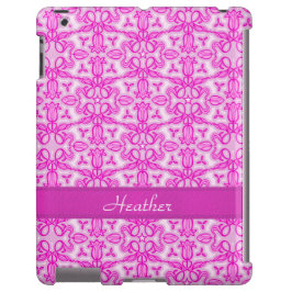 Tulip damask paarse roze name iPhone 12 pro hoesje