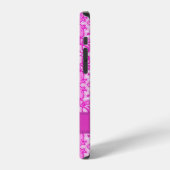 Tulip damask paarse roze name iPhone hoesje (Linkerkant)