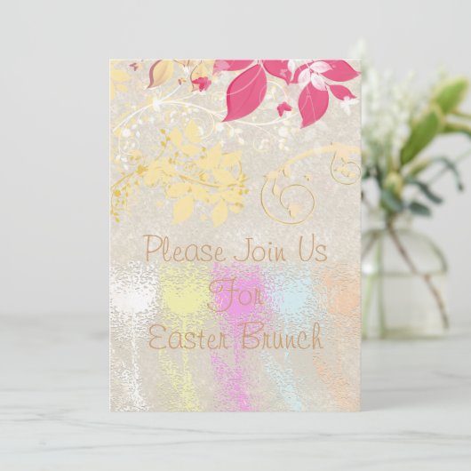 Tulip Easter Brunch Kaart (Staand voorkant)