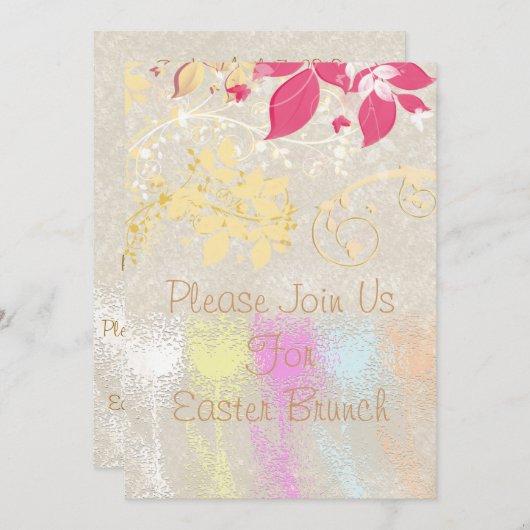 Tulip Easter Brunch Kaart (Voorkant / Achterkant)