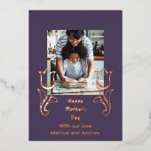 Tulip en foto-Moederdag Folie Feestdagenkaart (Voorkant)