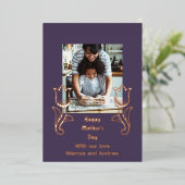 Tulip en foto-Moederdag Folie Feestdagenkaart (Staand Voorkant)