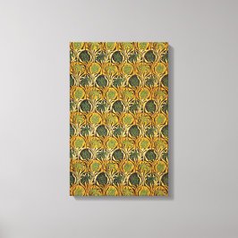 Tulip en Lily Pattern (door William Morris) Canvas Afdruk