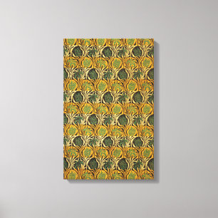 Tulip en Lily Pattern (door William Morris) Canvas Afdruk