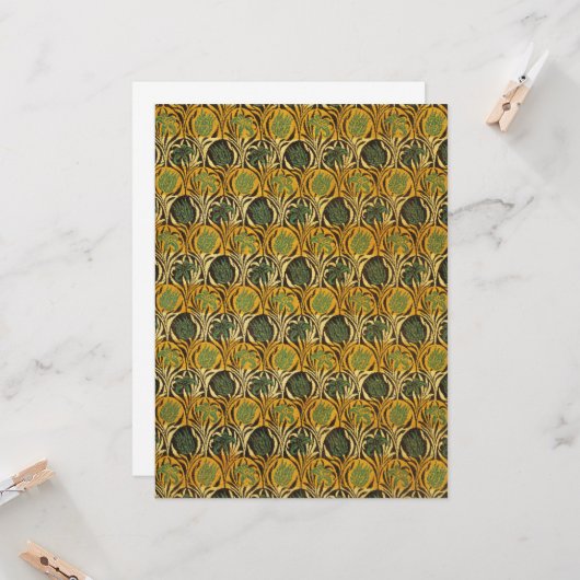 Tulip en Lily Pattern (door William Morris) Kaart (Voorkant / Achterkant in situ)